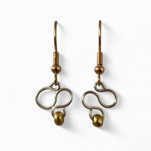 Elegant Gold and Silver Loop Earrings